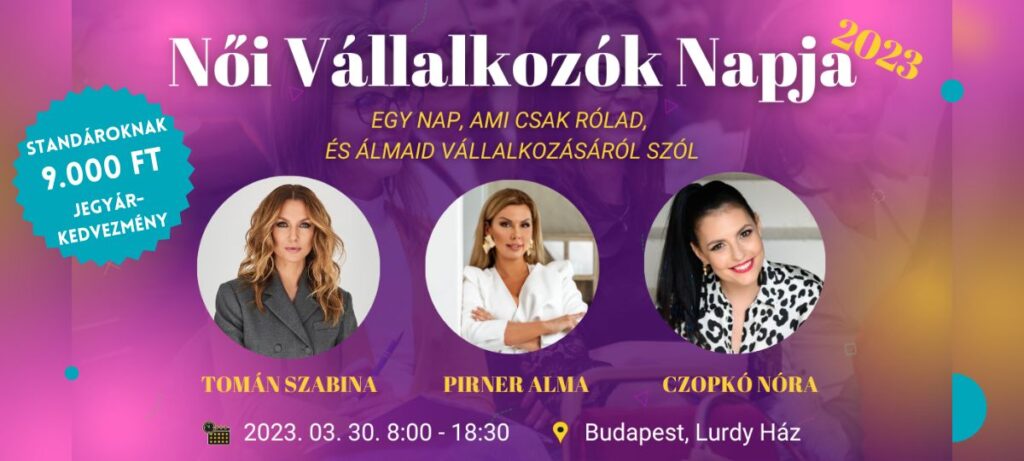 Női Vállalkozók Napja STANDOM blogcikk banner Női Vállalkozók Napja STANDOM blogcikk banner