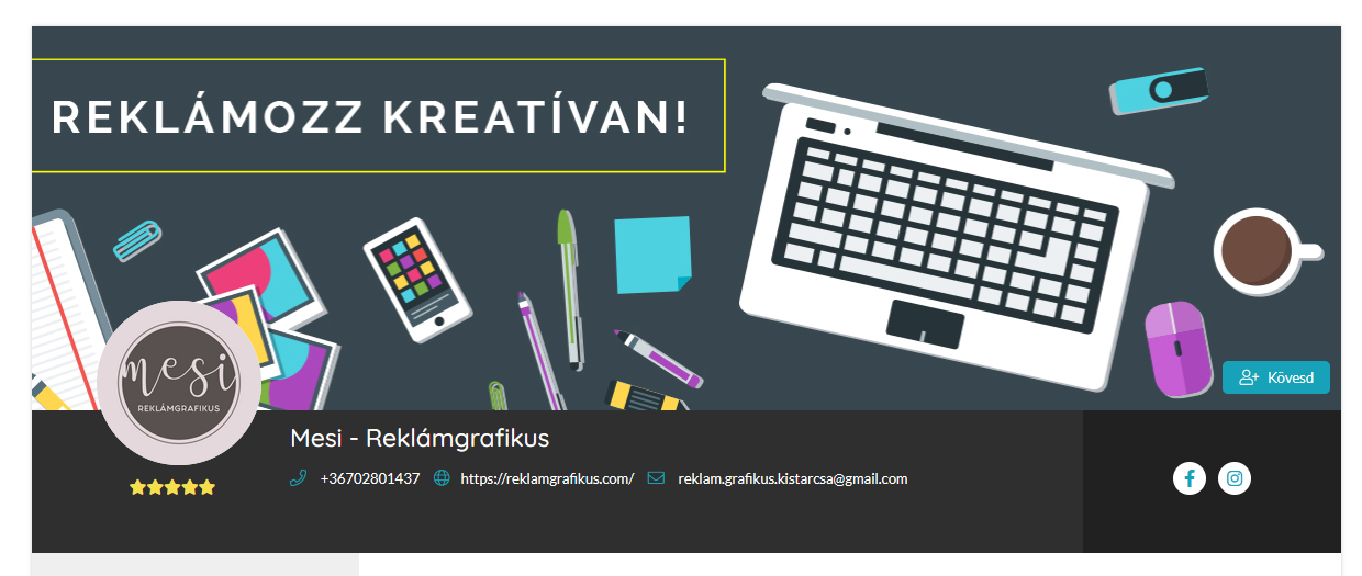 Mesi reklámgrafikus stand borítókép