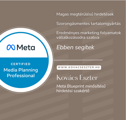 Kovács Eszter - hirdetési szakértő (Meta Blueprint)